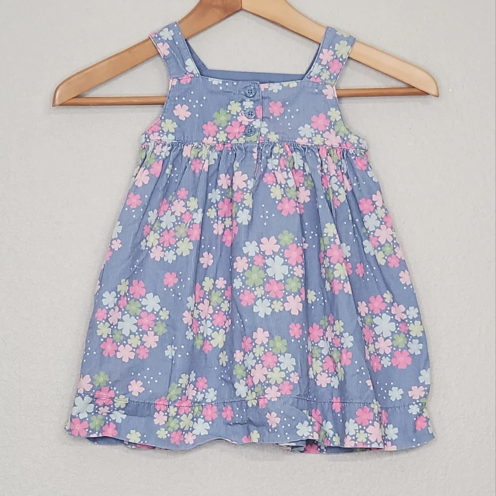 Gymboree Floral Corduroy Sleeveless Dress 2T